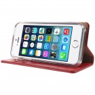 Mercury Blue Moon Apple iPhone 5 / 5S atvērams sarkans ādas maciņš