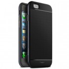 Apple iPhone 6 Plus / 6s Plus „IPAKY“ cieta silikona (TPU) melns apvalks (apmales - melnā krāsā)