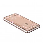 Apple iPhone 6S elegants Devia Crystal Flowers Swarovski dzidrs (caurspīdīgs) zelta plastmasas apvalks ar kristāliem