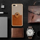 Apple iPhone 7 (iPhone 8) WUW Kickstand brūns plastmasas apvalks