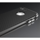 Apple iPhone 7 (iPhone 8) „IPAKY“ cieta silikona (TPU) melns apvalks (apmales - pelekā krāsā)