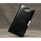Apple iPhone 6 Plus (6s Plus) „Kalaideng“ Royale ādas atvēramais melns maciņš