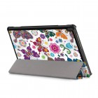 Lenovo Tab M10 10.1" (TB-X605F, X605L, X505F, X505L) atvēramais „Butterflies“ krāsains maciņš