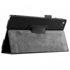Lenovo Tab2 A8-50 (Tab3 8.0) Litchi atvēramais melns maciņš
