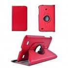 LG G Pad 8.0 V480 (LTE V490) atvēramais sarkans ādas maciņš, grozās 360° grādu apjomā