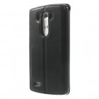 LG G3 D855 (D850, D851) Roar Noble ādas atvēramais melns maciņš