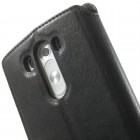 LG G3 D855 (D850, D851) Roar Noble ādas atvēramais melns maciņš