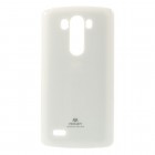LG G3 Mercury balts cieta silikona (TPU) futrālis