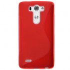LG G3 S D722 S-Line cieta silikona (TPU) apvalks - sarkans