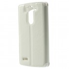 LG G3 S D722 Roar Noble ādas atvēramais balts futrālis
