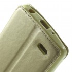 LG G3 S D722 Roar Noble ādas atvēramais zelta futrālis