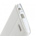 LG G4 (H815) Roar Noble ādas atvēramais balts maciņš