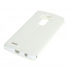 LG G4 (H815) Roar Noble ādas atvēramais balts maciņš