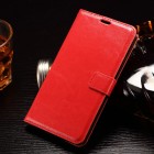 LG G4 Stylus (H635) atvēramais ādas sarkans maciņš (maks)
