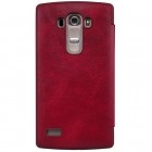 Greznais „Nillkin“ Qin sērijas ādas atvērams sarkans LG G4s Beat (H735) maciņš