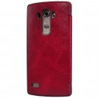 Greznais „Nillkin“ Qin sērijas ādas atvērams sarkans LG G4s Beat (H735) maciņš