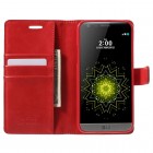 Mercury Blue Moon LG G5 (H850) atvērams sarkans ādas maciņš - maks