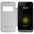 Prabangus „Nillkin“ Qin serijos baGreznais „Nillkin“ Qin sērijas ādas atvērams balts LG G5 (H850) maciņšltas odinis atverčiamas LG G5 H850 dėklas 