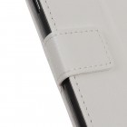 LG K40 sērijas balts ādas atvērams maciņš, maks