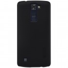 LG K8 (K350N) Nillkin Frosted Shield melns plastmasas apvalks + ekrāna aizsargplēve