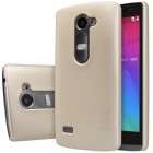 LG Leon G4 LTE (H340, H320) Nillkin Frosted Shield zelta plastmasas apvalks + ekrāna aizsargplēve