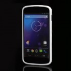 Nexus 4 E960 Jelly Case balts cieta silikona (TPU) futrālis
