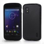 Nexus 4 E960 Jelly Case melns cieta silikona (TPU) futrālis