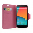 Atvērams rozs LG Nexus 5 E980 maciņš