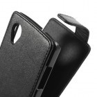 LG Nexus 5 E980 klasisks ādas vertikāli atvēramais melns futrālis