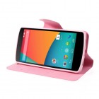 Atvērams rozs LG Nexus 5 E980 maciņš
