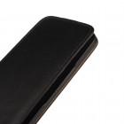 LG Nexus 5X (H791) klasisks ādas vertikāli atvēramais melns maciņš