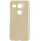 LG Nexus 5X Nillkin Frosted Shield zelta plastmasas apvalks + ekrāna aizsargplēve