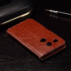 LG Nexus 5X atvēramais ādas brūns maciņš (maks)