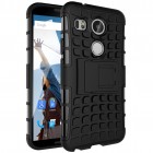 Kickstand pastiprinātas aizsardzības melns LG Nexus 5X apvalks