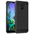 LG Q60 „Imak“ cieta silikona (TPU) melns apvalks 