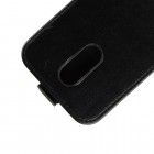 LG Q7 klasisks ādas vertikāli atvēramais melns maciņš