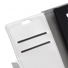 LG Zero (H650E) atvēramais ādas balts maciņš (maks)