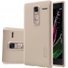 LG Zero (H650E) Nillkin Frosted Shield zelta plastmasas apvalks + ekrāna aizsargplēve