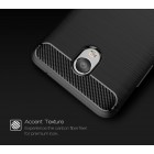 Meizu m5 note „Carbon“ cieta silikona (TPU) melns apvalks