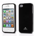 Apple iPhone 4S Mercury melns cieta silikona (TPU) futrālis