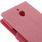 Sony Xperia E1 Mercury atvērams rozs maciņš (maks)