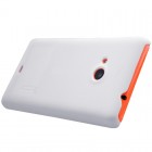 Microsoft Lumia 535 Nillkin Frosted Shield balts plastmasas apvalks + ekrāna aizsargplēve