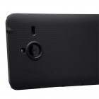 Microsoft Lumia 640 XL Nillkin Frosted Shield melns plastmasas apvalks + ekrāna aizsargplēve