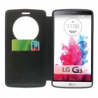 LG G3 D855 (D850, D851) Roar Noble ādas atvēramais melns maciņš