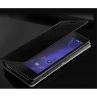 Sony Xperia T3 Mofi Rui sērijas melns ādas atvērams maciņš
