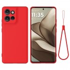 Motorola Edge 50 Neo 5G (Moto S50, Thinkphone 25) "Shell" cieta silikona (TPU) apvalks - sarkans