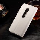 Motorola Moto G 3rd (3 Gen) atvēramais ādas balts maciņš (maks)