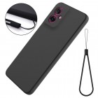 Motorola Moto G55 5G "Shell" cieta silikona (TPU) apvalks - melns