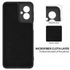 Motorola Moto G55 5G "Shell" cieta silikona (TPU) apvalks - melns