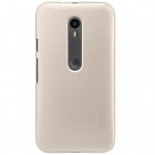 Motorola Moto G 3rd (3 Gen) Nillkin Frosted Shield zelta plastmasas apvalks + ekrāna aizsargplēve